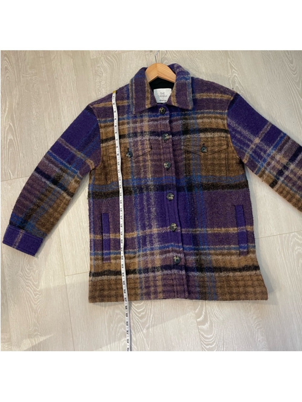 Wilfred Free The Ganna™ Utility Shirt Jacket Purple Blue Brown size Small - Picture 12 of 16